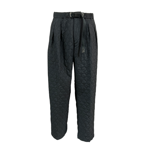 WHITE SAND men's trousers black quilted fabric WSU90 630 OLIVER MADE IN ITALY