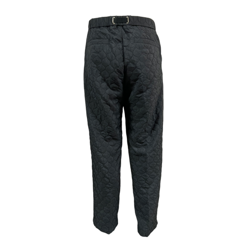 WHITE SAND men's trousers black quilted fabric WSU90 630 OLIVER MADE IN ITALY