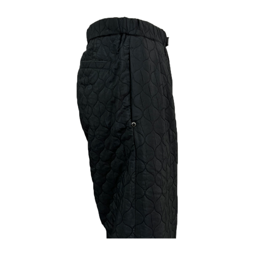 WHITE SAND men's trousers black quilted fabric WSU90 630 OLIVER MADE IN ITALY