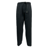 WHITE SAND men's trousers black cotton pinstripe in matching color WSU67 358 MADE IN ITALY
