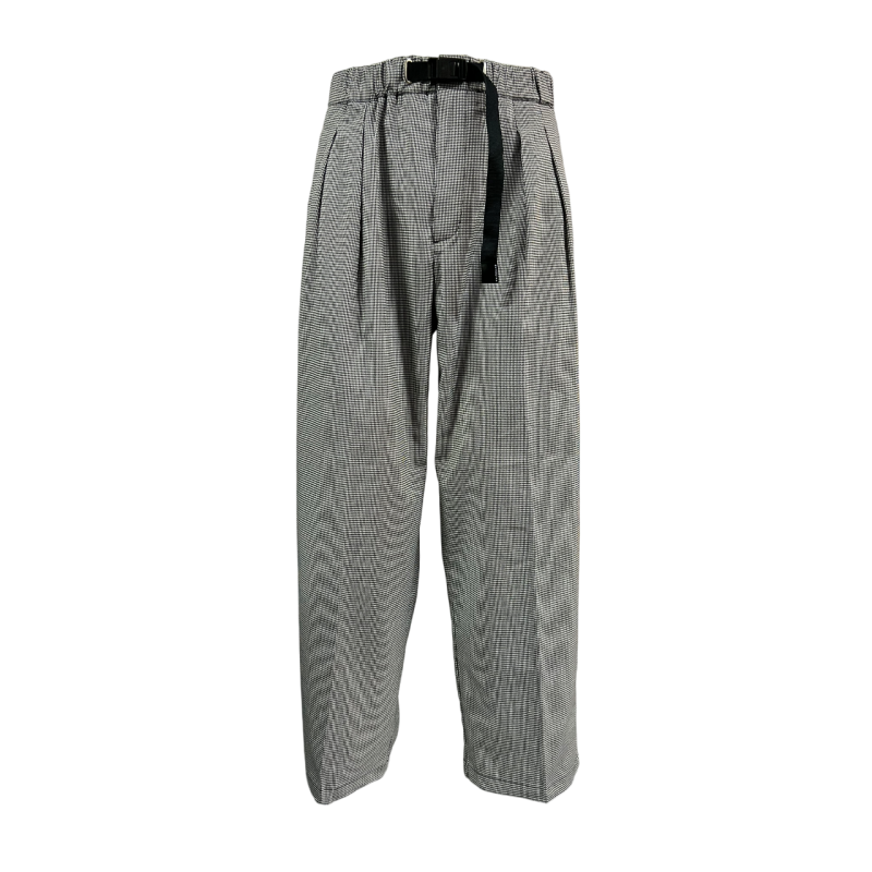 WHITE SAND men's trousers gingham white/black WSU90 331 OLIVER MADE IN ITALY