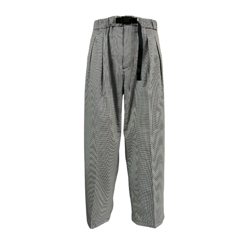 WHITE SAND pantalone uomo quadretti vichy bianco/nero WSU90 331 OLIVER MADE IN ITALY