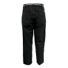 MADSON by BottegaChilometriZero black woven cotton trousers DU23366 REVERSE BULL MADE IN ITALY