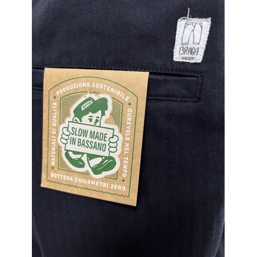 MADSON by BottegaChilometriZero men's corduroy trousers DU22749 FATIGUE MADE IN ITALY