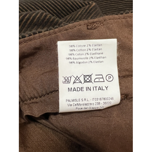 MADSON by BottegaChilometriZero men's trousers corduroy two-tone black/cocoa DU24774 MADE IN ITALY