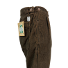 MADSON by BottegaChilometriZero men's trousers corduroy two-tone black/cocoa DU24774 MADE IN ITALY