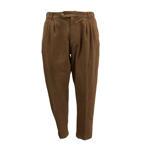 MADSON by BottegaChilometriZero men's trousers cocoa cotton DU24777 MADE IN ITALY