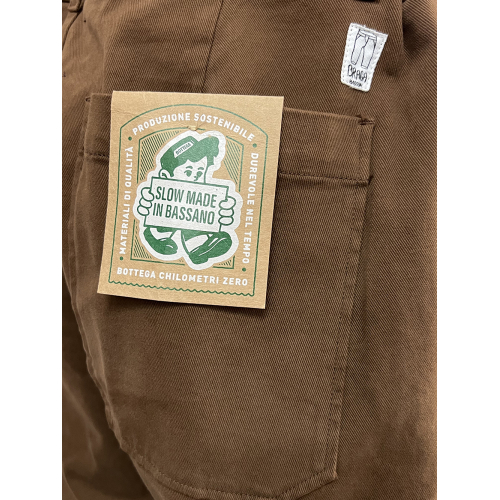 MADSON by BottegaChilometriZero men's trousers cocoa cotton DU24777 MADE IN ITALY