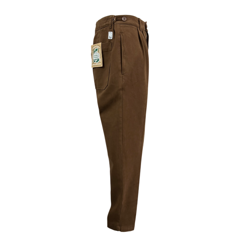 MADSON by BottegaChilometriZero men's trousers cocoa cotton DU24777 MADE IN ITALY