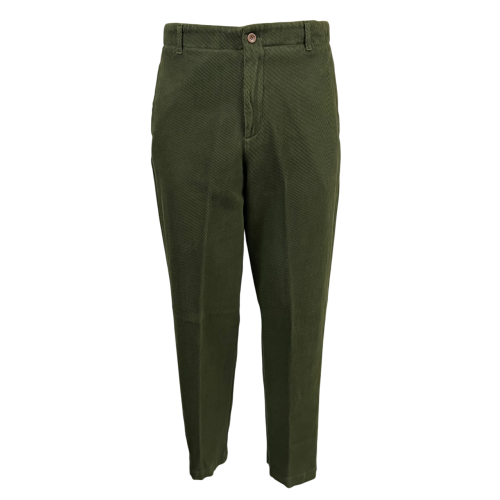 MADSON by BottegaChilometriZero men's trousers winter cotton twill green DU24750 MADE IN ITALY