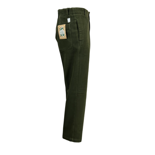 MADSON by BottegaChilometriZero men's trousers winter cotton twill green DU24750 MADE IN ITALY