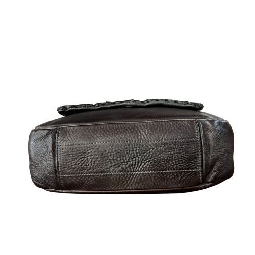 REPTILE’S HOUSE borsa donna a spalla con tracolla petrolio effetto vintage H731V09540 ROMBI MADE IN ITALY