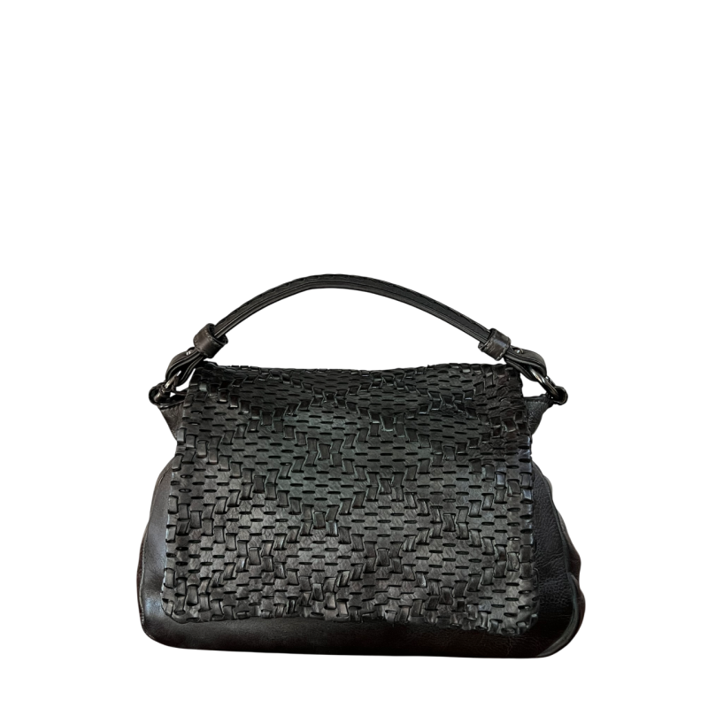 REPTILE’S HOUSE borsa donna a spalla con tracolla petrolio effetto vintage H731V09540 ROMBI MADE IN ITALY