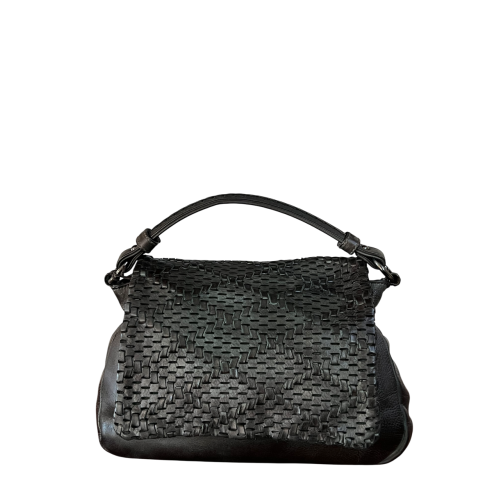 REPTILE’S HOUSE borsa donna a spalla con tracolla petrolio effetto vintage H731V09540 ROMBI MADE IN ITALY
