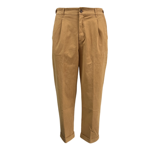 MADSON by BottegaChilometriZero men's trousers in herringbone cotton DU24762 KELLY SHORT MADE IN ITALY