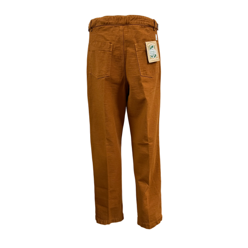 MADSON by BottegaChilometriZero men's trousers in rust-coloured cotton DU24759 REVERSE BULL MADE IN ITALY