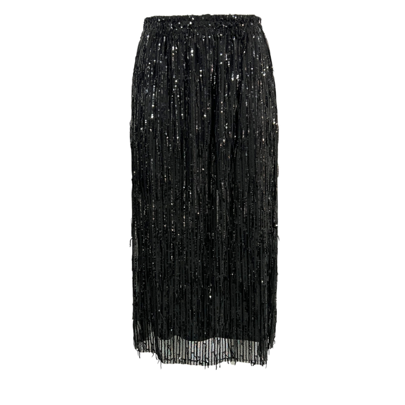 MEIMEIJ women's longuette skirt with black paillettes M4IHH4 100% polyester