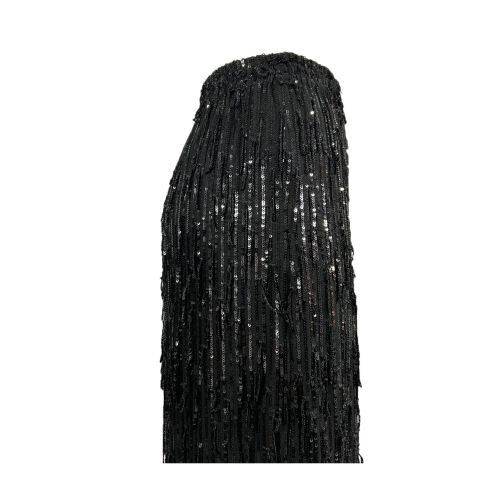 MEIMEIJ gonna donna longuette paillettes nera M4IHH4 100% poliestere