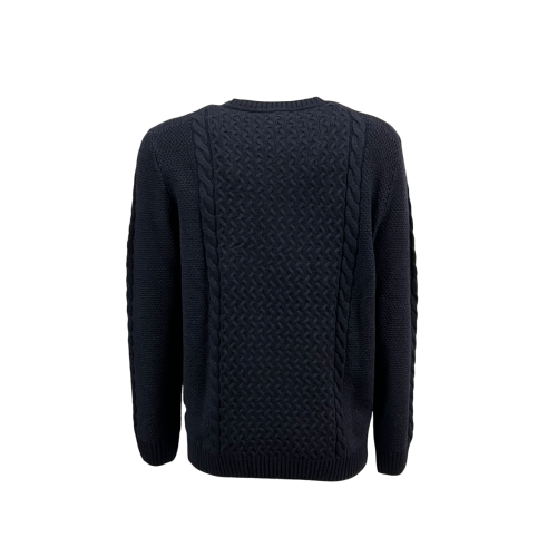 H953 men's crewneck sweater blue fisherman HS2979 STEVE MADE IN ITALY