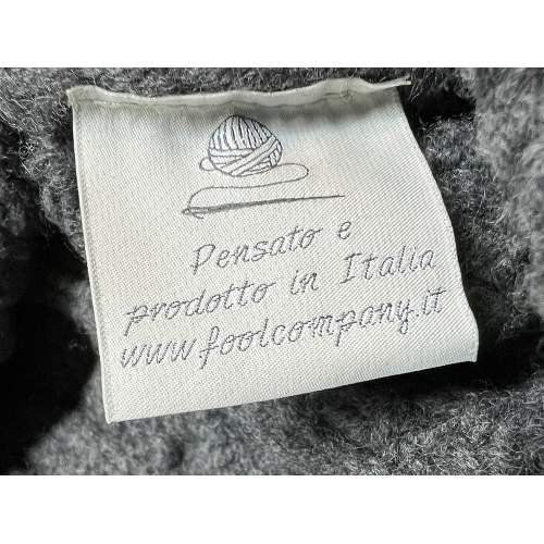 copy of H953 Reversible blue flat rib sweater 100% merino wool ISERE HS2942