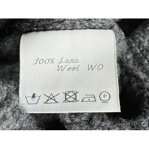 copy of H953 Reversible blue flat rib sweater 100% merino wool ISERE HS2942
