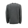 copy of H953 Reversible blue flat rib sweater 100% merino wool ISERE HS2942