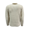 H953 men's cardigan heavy wool with zip cream HS4257 MADE IN ITALY