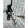 H953 men's cardigan heavy wool with zip cream HS4257 MADE IN ITALY