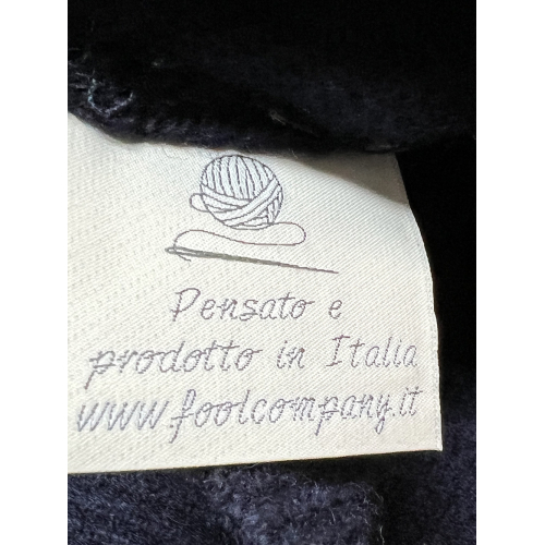 H953 men's wool sweatshirt blue with hood HS3381/U MADE IN ITALY