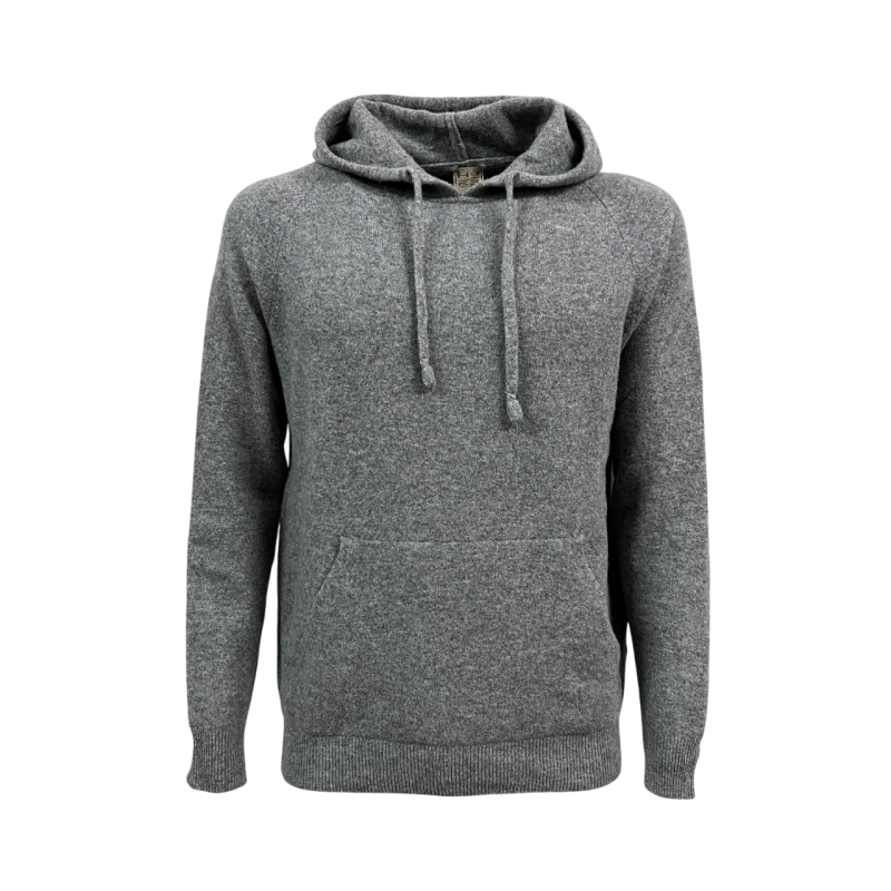 H953 men's grey wool sweatshirt with hood HS4275/U MADE IN ITALY