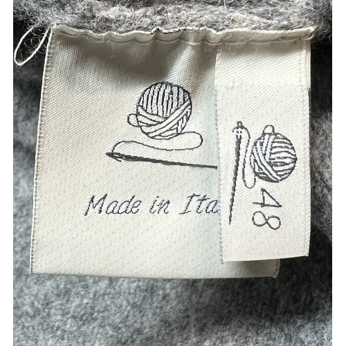 H953 men's grey wool sweatshirt with hood HS4275/U MADE IN ITALY
