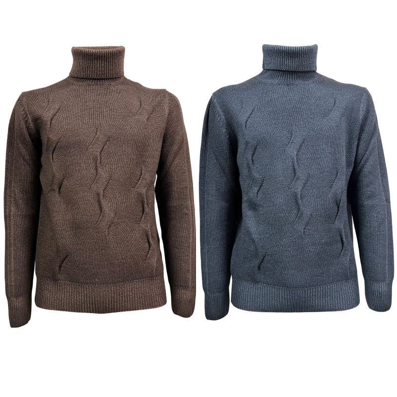 H953 maglia uomo con trecce HS3358 100% lana merinos MADE IN ITALY