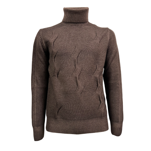 H953 men's sweater with braids HS3358 100% merino wool MADE IN ITALY