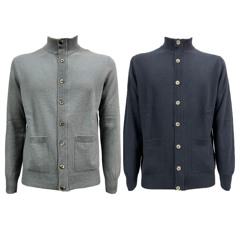 H953 men's blouson patch pockets HS3398 COREANA 100% cashmere MADE IN ITALY