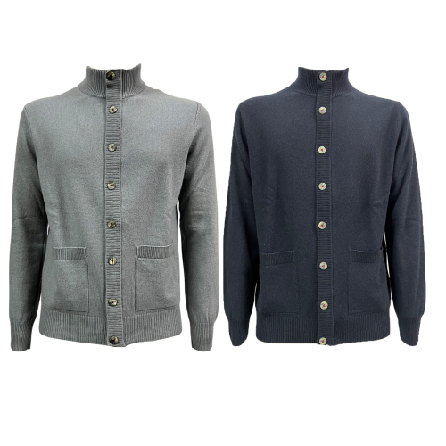 H953 men's blouson patch pockets HS3398 COREANA 100% cashmere MADE IN ITALY