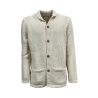 H953 men's cotton jacket with buttons sea island cream HS4309 JAPAN F3 JACKET MADE IN ITALY