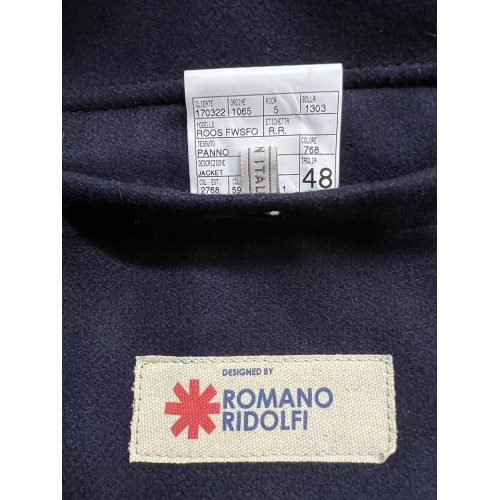 RR by Romano Ridolfi men's unlined jacket blue ROOS FWSFO MADE IN ITALY