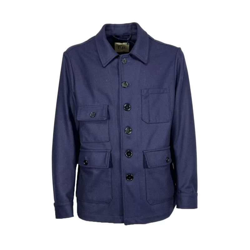 RR by Romano Ridolfi men's unlined jacket blue ROOS FWSFO MADE IN ITALY