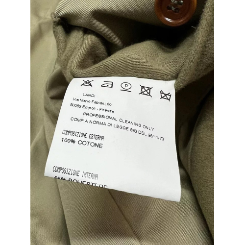 RR by Romano Ridolfi men's beige fustian jacket lined CHAWO FW MSKIN MADE IN ITALY