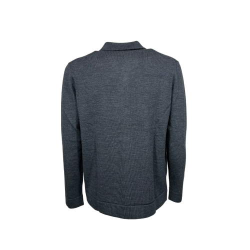 H953 men's anthracite wool shirt HS4267 MADE IN ITALY