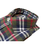 GMF 965 men's flannel shirt checked green/blue/burgundy SP353 942325/03