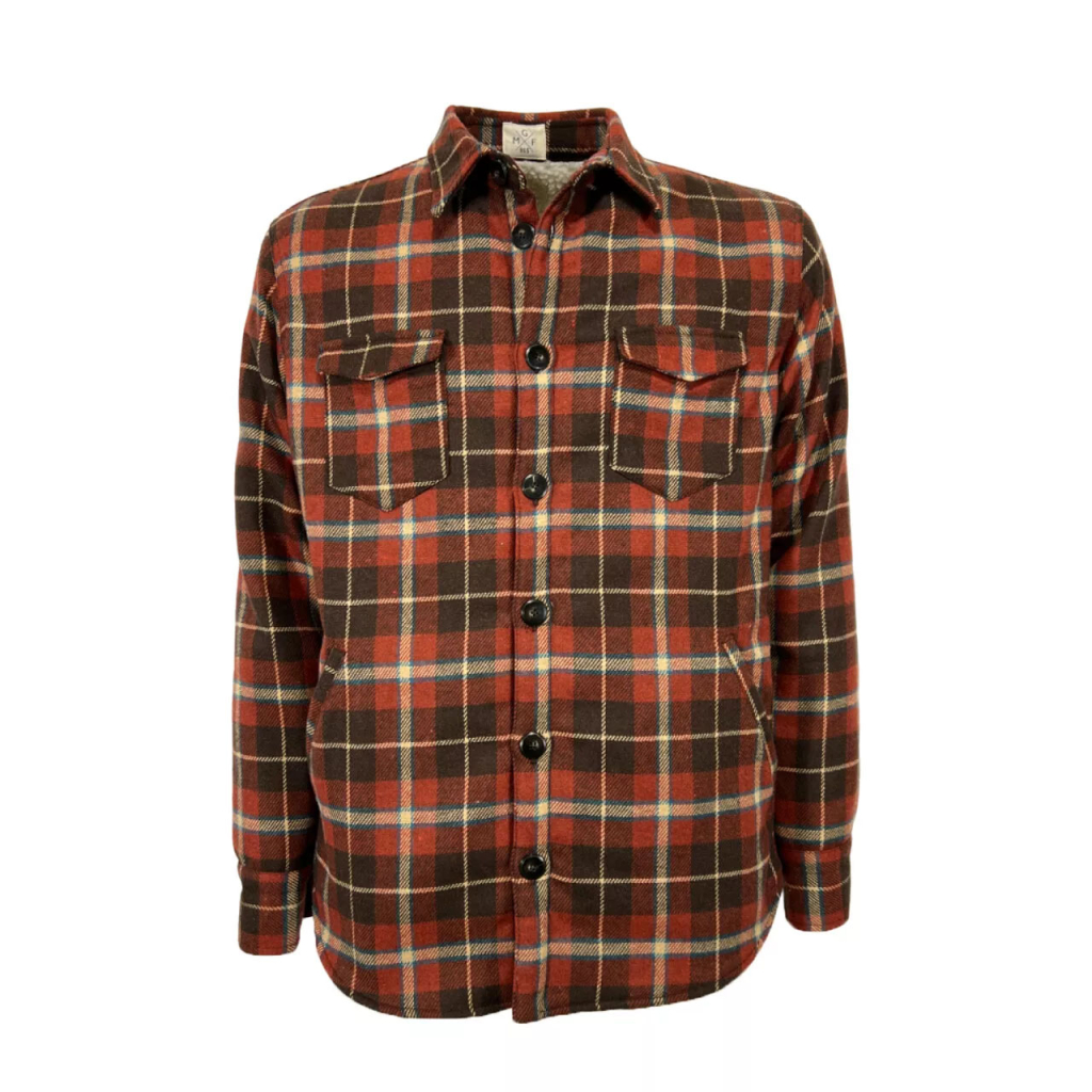 GMF 965 giacca camicia a quadri marrone SA374 932633 MADE IN ITALY GMF 965 giacca camicia a quadri marrone SA374 932633 MADE IN ITALY