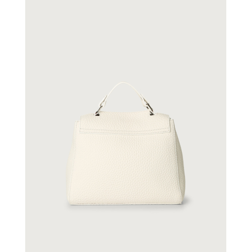 ORCIANI Sveva Soft small shoulder bag in white leather B01999 MADE IN ITALY