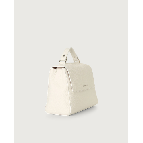 ORCIANI Sveva Soft small shoulder bag in white leather B01999 MADE IN ITALY