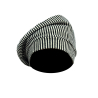 NEIRAMI basco donna righe nero/salvia AC07MS MADE IN ITALY