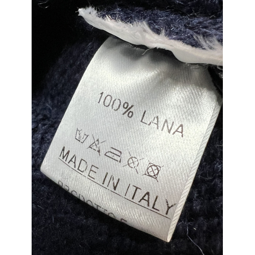 MOLO ELEVEN men's crewneck sweater blue heavy HAMILTON F0039 MADE IN ITALY
