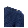 MOLO ELEVEN men's crewneck sweater blue heavy HAMILTON F0039 MADE IN ITALY