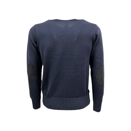 GRP men's crewneck sweater blue SF91T 100% wool MADE IN ITALY