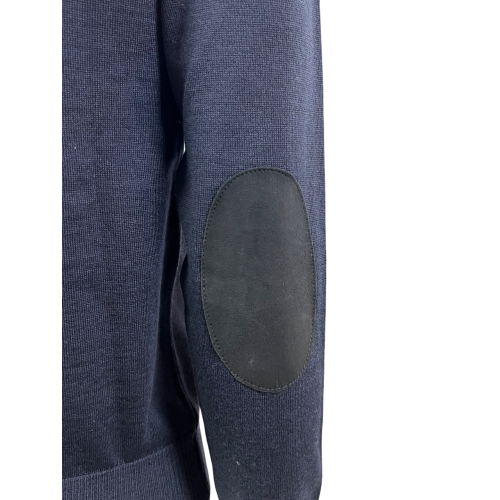 GRP men's crewneck sweater blue SF91T 100% wool MADE IN ITALY