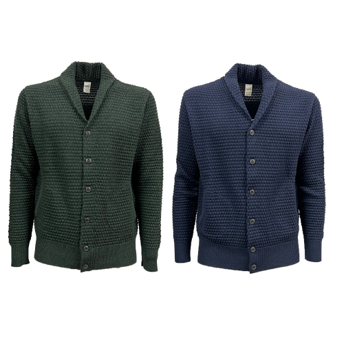 GRP men's technical shawl cardigan SPOTKNIT TEC 2 SHAWL 100% wool MADE IN ITALY